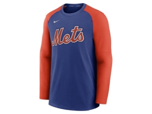 Nike Men's New York Mets Authentic Collection Pre-game Crew Sweatshirt In Assorted