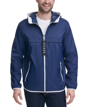 Guess Men's Colorblocked Hooded Windbreaker