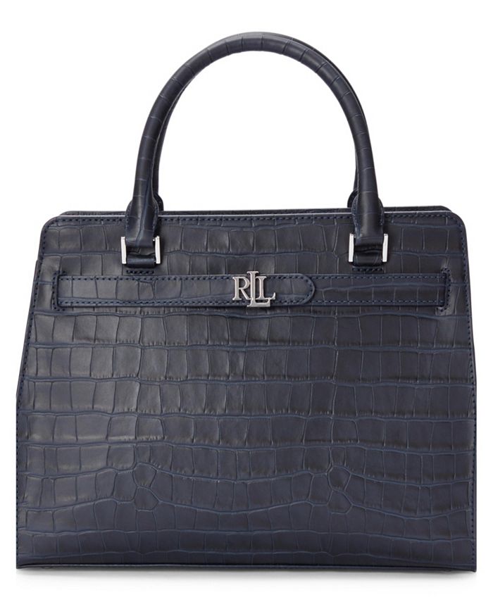 High Quality Ralph Lauren Ladies Black Leather Medium Satchel