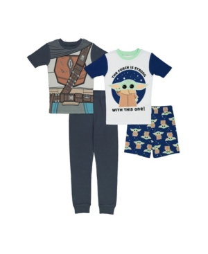 Mandalorian Little Boys 4 Piece Cotton Pajama Set