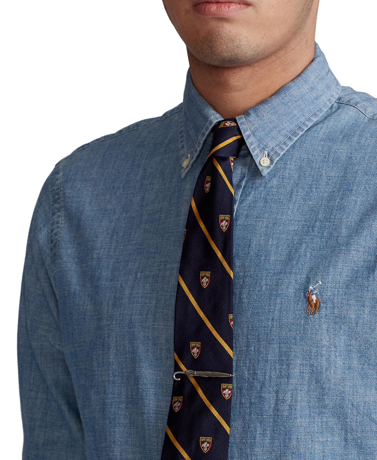 Polo Ralph Lauren Men's Big & Tall Indigo Chambray Shirt