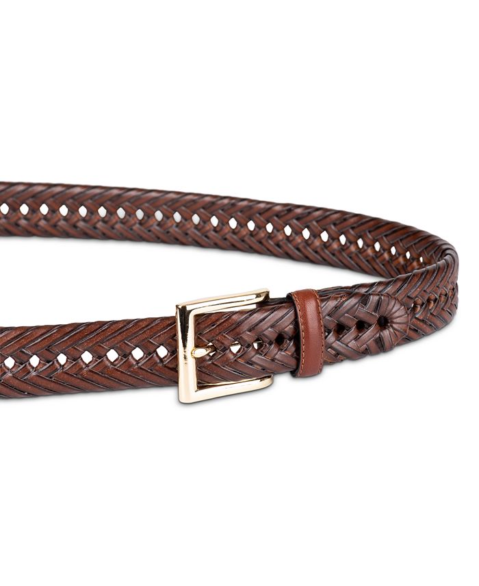 Club Room Big & Tall Braided Leather Belt Macy's
