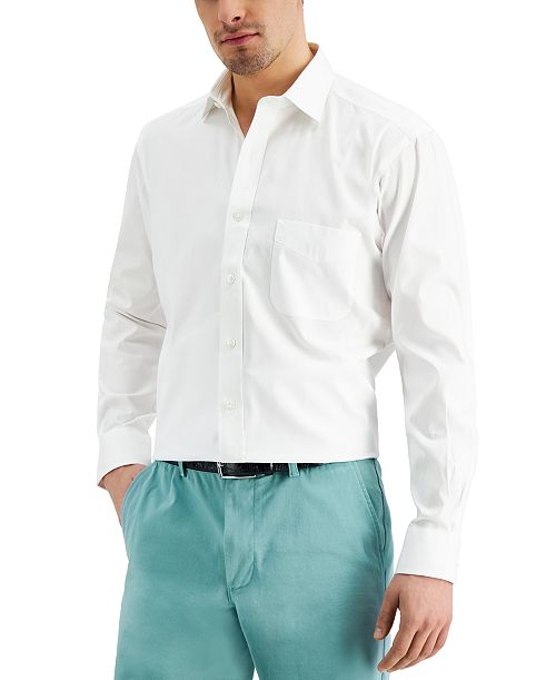 alfani Club Room Men's Regular Fit Pinpoint Dress Shirt Created for Macy's Men's Fashion & Accessories