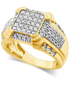 Men's Diamond Multi-Cluster Ring (1 ct. t.w.) in 10k Gold