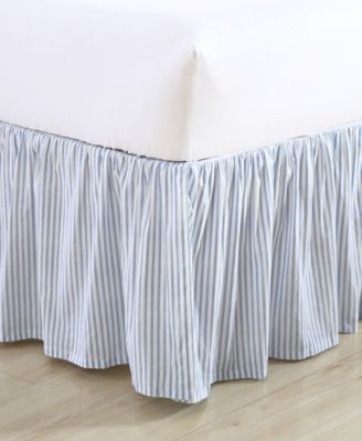 Ticking Stripe Ruffled Bedskirt, King