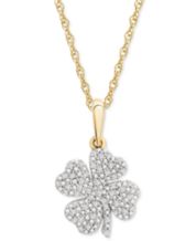 Blisse Allure Sterling Silver Four Leaf Clover Pendant Necklace For Women (Silver, FreeSize)