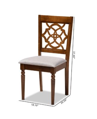 Lylah Modern and Contemporary Fabric Upholstered 4 Piece Dining Chair Set