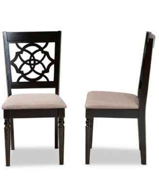 Renaud Modern and Contemporary Fabric Upholstered 2 Piece Dining Chair Set Set