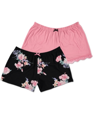 Flora By Flora Nikrooz Floral By Flora Nikrooz 2-pk. Sleep Shorts In Med Pink