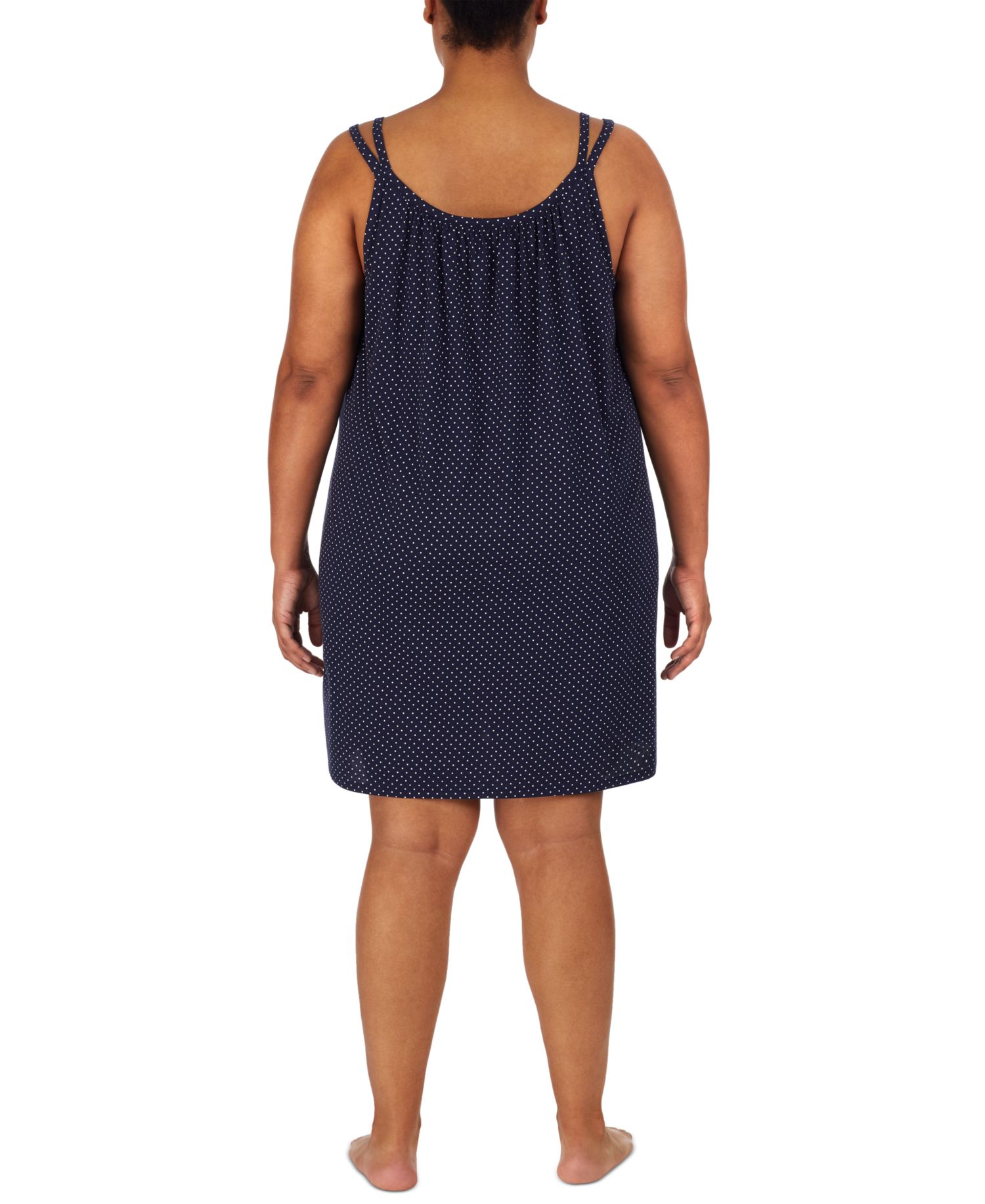 Cotton Knit Double-Strap Nightgown