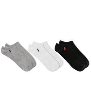 Polo Ralph Lauren Men's 3-Pack Flat Knit Low-Cut Socks