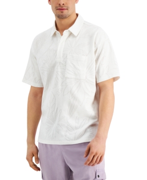 Inc Men's Oversized-Fit Floral Polo Shirt Created for Macy's