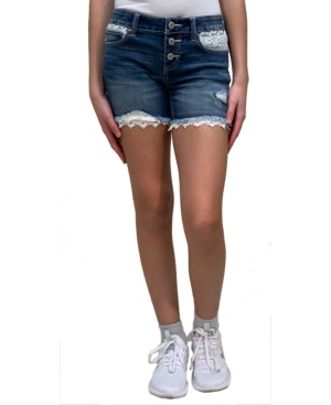 Big Girls Expose Triple Snap Midi Short with Crochet Trim