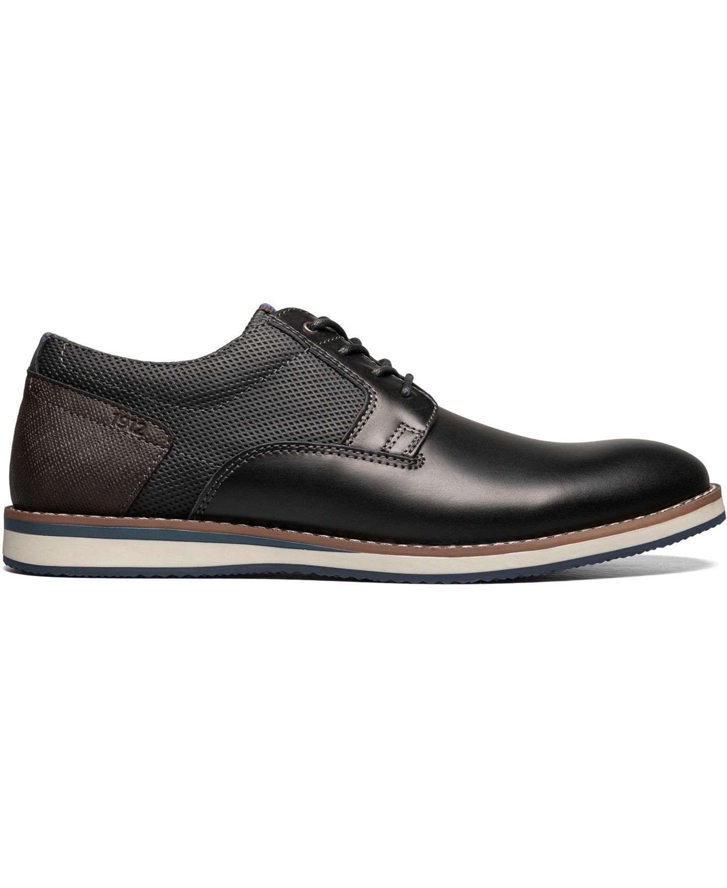 Мужские туфли Nunn Bush Circuit Plain Toe Lace-Up Oxford, цвет: Чёрный разноцветный — фото 2