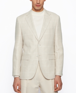 Boss Men's Checked Regular-Fit Jacket