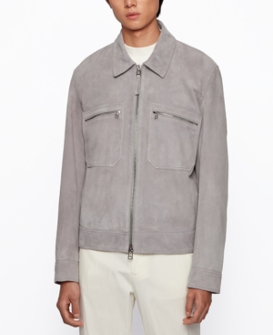 Boss Men's Goat-Suede Regular-Fit Jacket