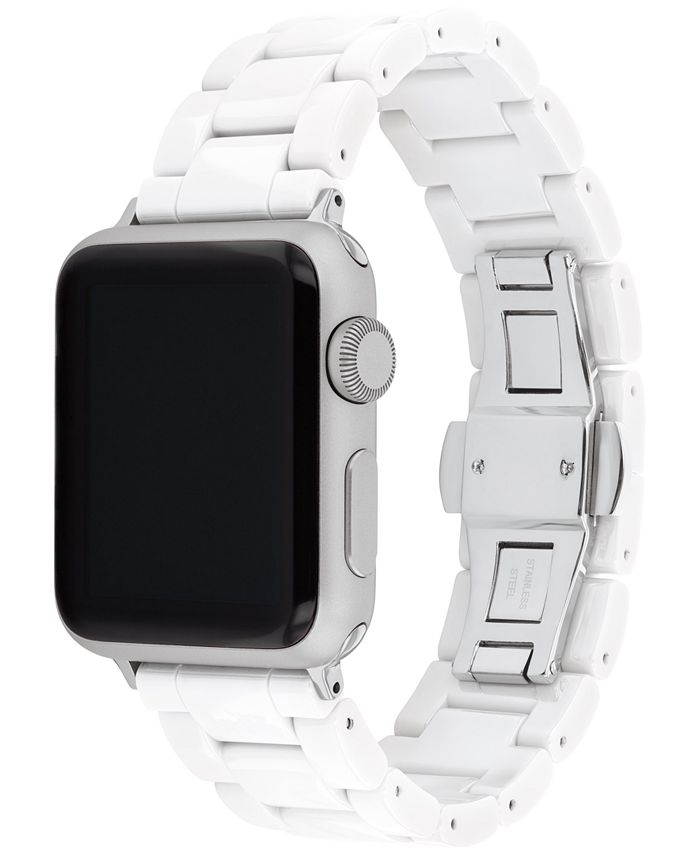white ceramic apple watch series 5