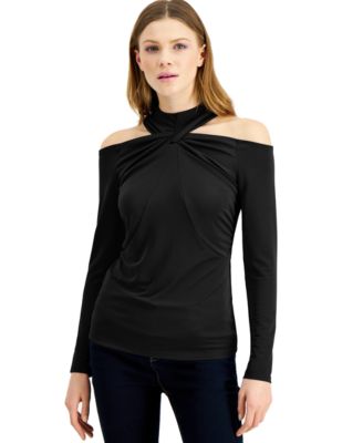 macy's black blouses