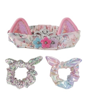 Girls Princess Gwen Unicorn Flower Crown 3 Piece Hair Accessories