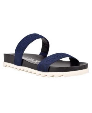 Calvin Klein Women's Carlat Slip-On Flat Sandals Women's Shoes