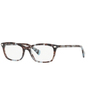 Ralph Lauren Ra7089 Women's Rectangle Eyeglasses In Tort Blue