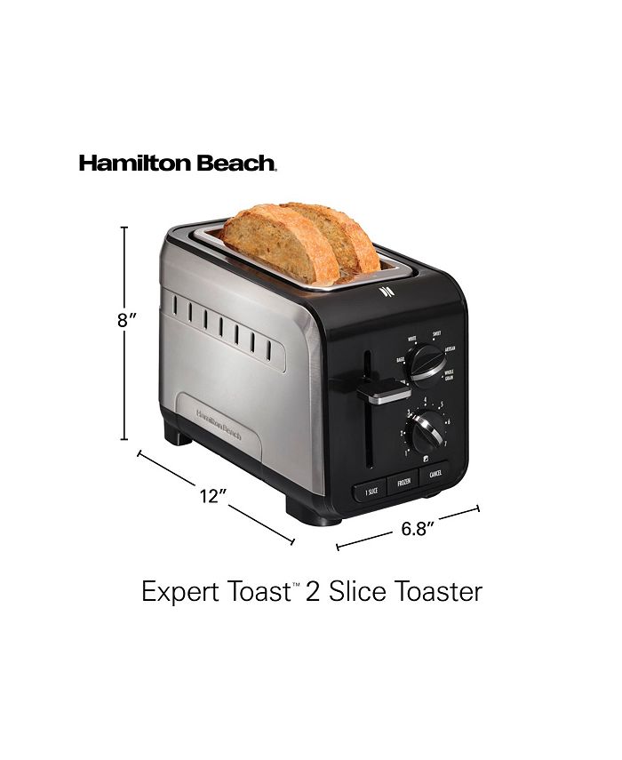 Hamilton Beach ExpertToast 2 Slice Toaster, Adjustable Settings and