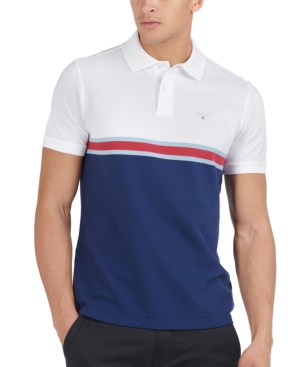 Barbour Men's Classic-Fit Colorblocked Striped Polo