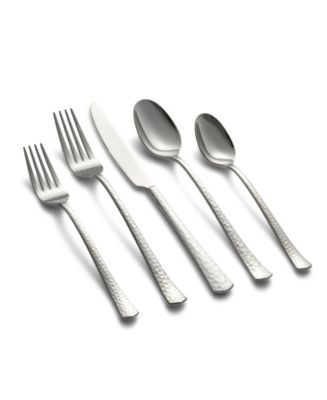 Cambridge Silversmiths Raegan Hammered Mirror 20-Piece Flatware Set, Service for 4 - Macy's
