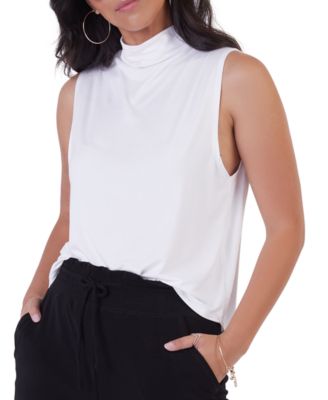 petite sleeveless mock turtleneck