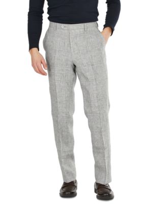 tommy hilfiger gray plaid suit