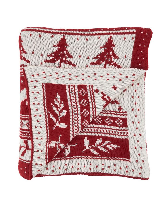 Saro Lifestyle Knit Throw Blanket, 60" x 50" Macy's