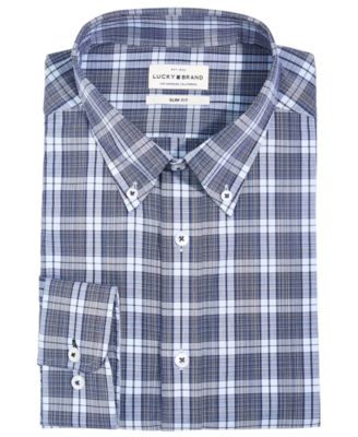 Lucky Brand - Men's Slim-Fit Moisture-Wicking Plaid Dress Shirt