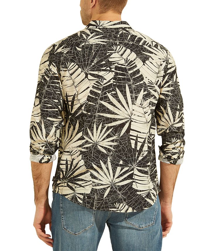 GUESS Men's Eco Foliage Print Shirt - Macy's