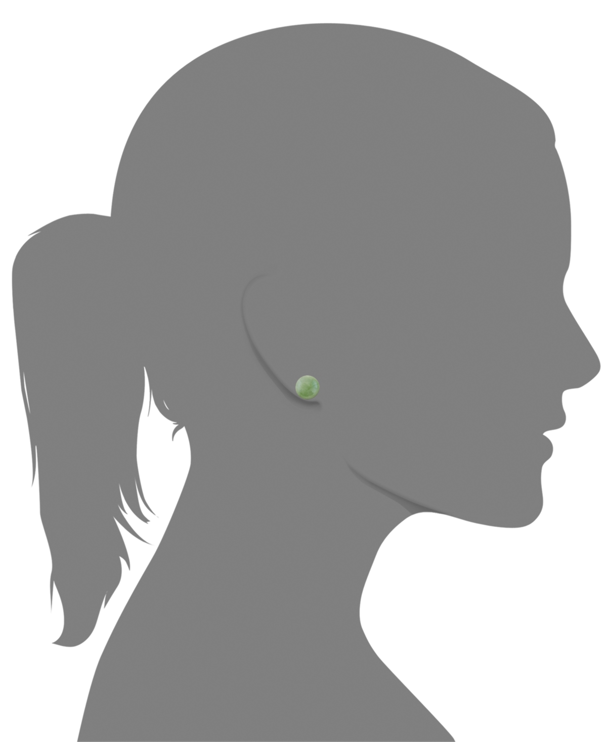 Macy's Dyed Jade Studs Set In 14k Gold In Jade