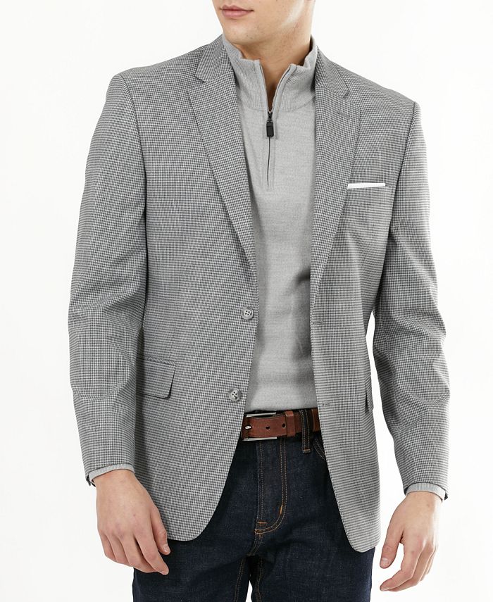 Tommy Hilfiger Men's SlimFit Gray Tic Sport Coat & Reviews Blazers