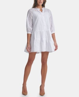 macy's tommy hilfiger white dress