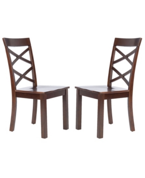 Shop Safavieh Ainslee Dining Chair, Set Of 2 In Brown