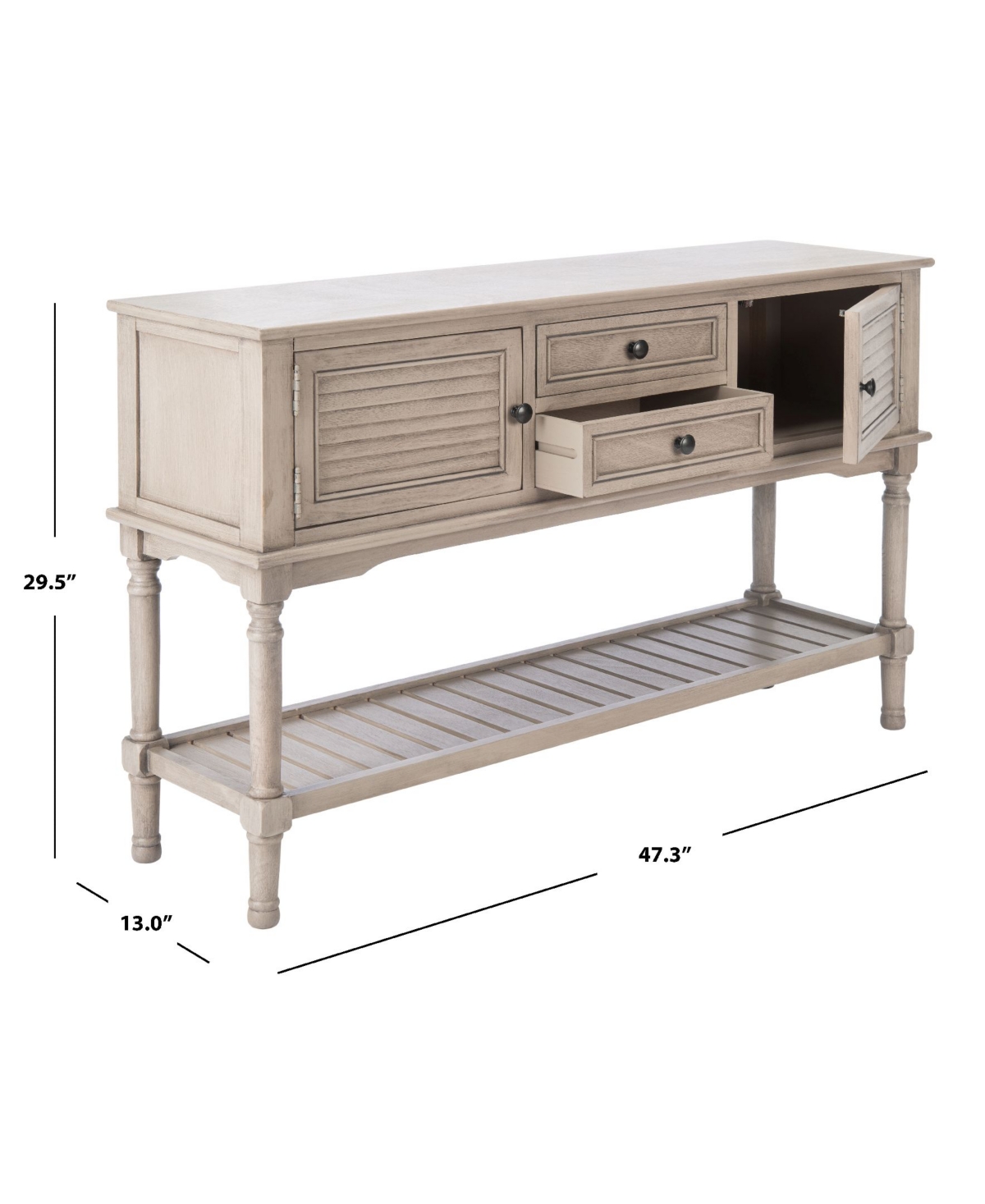 Safavieh Tate 2 Drawer 2 Door Console Table In Beige