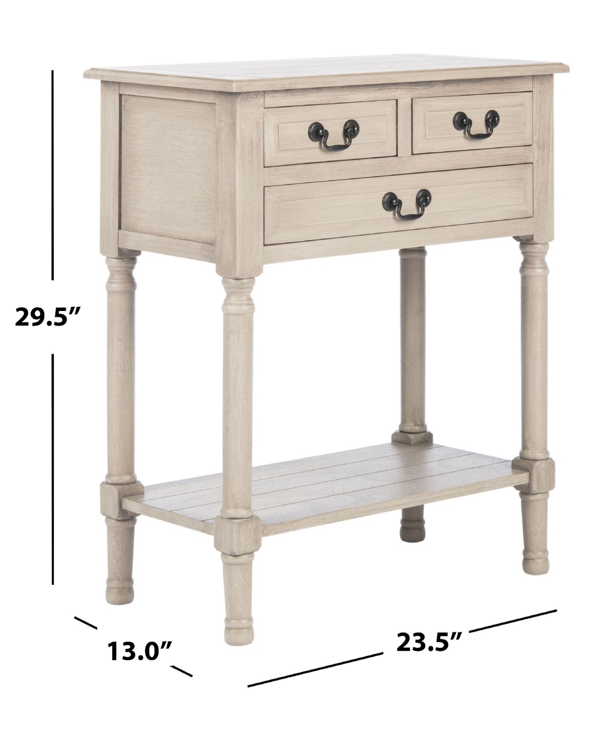 Safavieh Couture Primrose 3 Drawer Console Table In Beige
