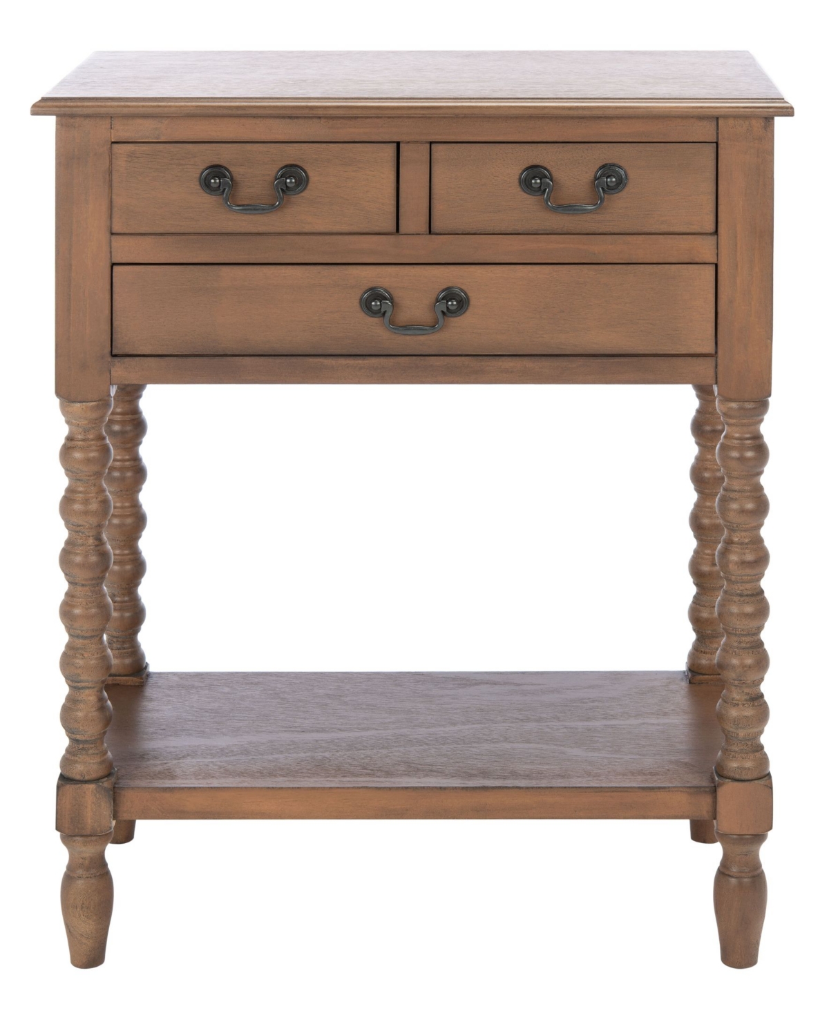 Safavieh Athena 3 Drawer Console Table In Brown