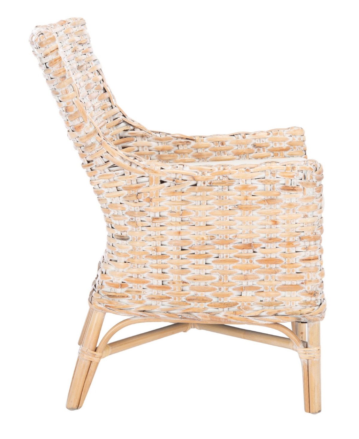 Safavieh Cristen Rattan Accent Chair With Cushion In White