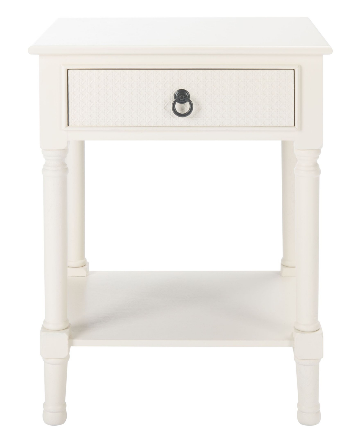 Safavieh Haines 1 Drawer Accent Table In White