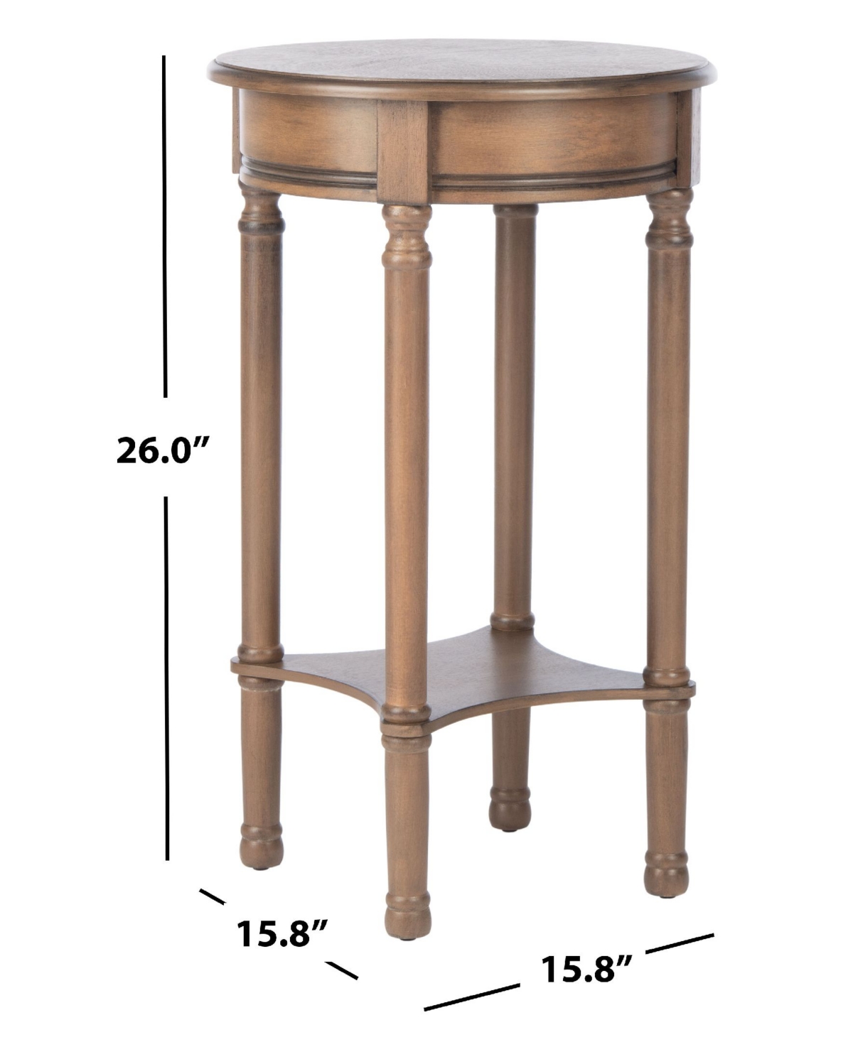 Safavieh Couture Tinsley Round Accent Table In Brown