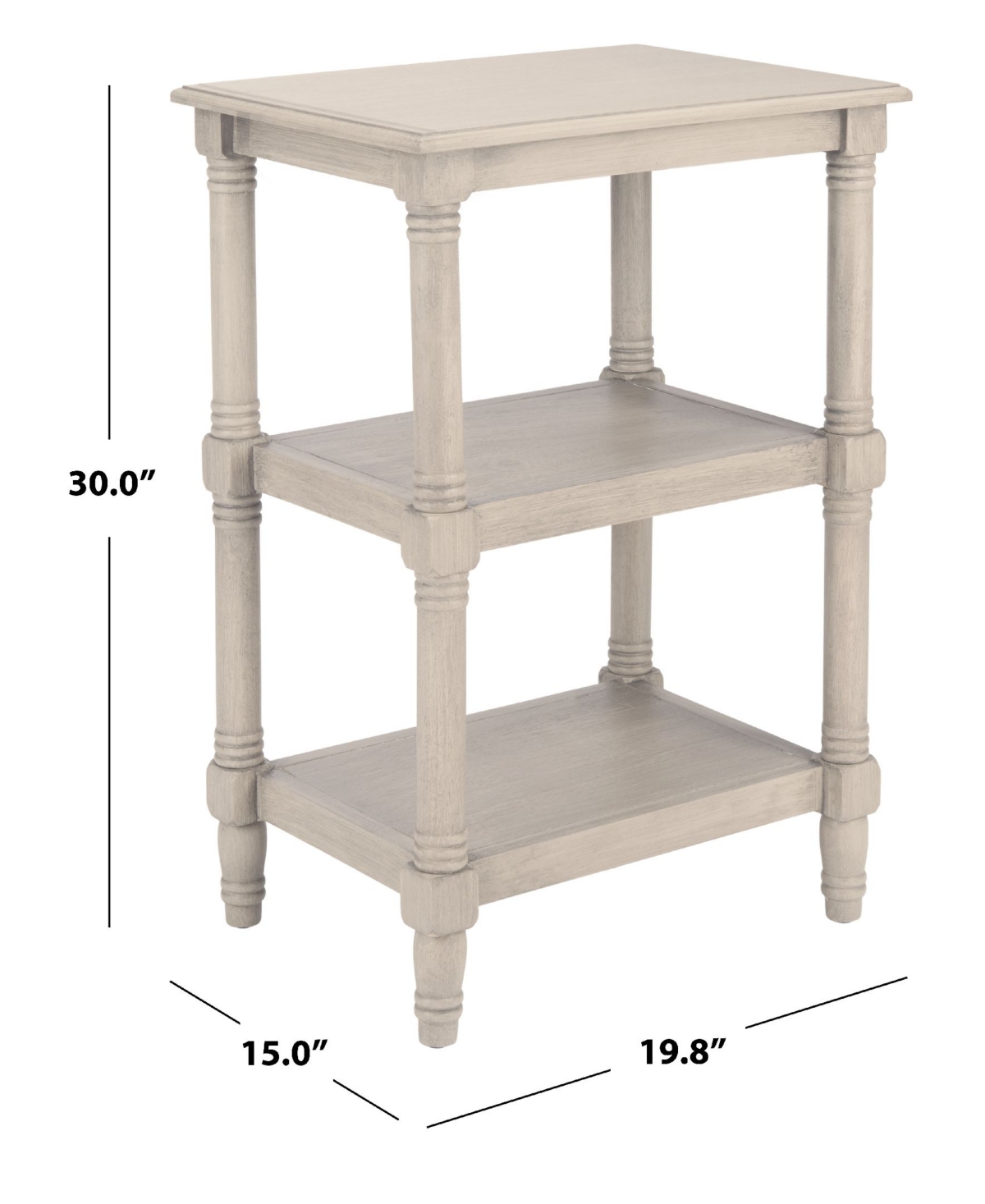 Safavieh Cassie 3 Shelf Accent Table In Beige
