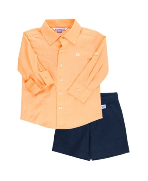 Baby Boys Button Down Shirt and Short Set