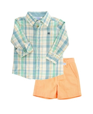 Baby Boys Button Down Shirt and Short Set