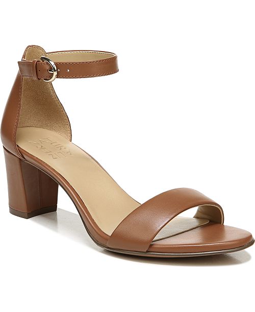 alfani Naturalizer Ankle Strap Buckles Leather Dress Sandals Women's Fashion Shoes & Accessories