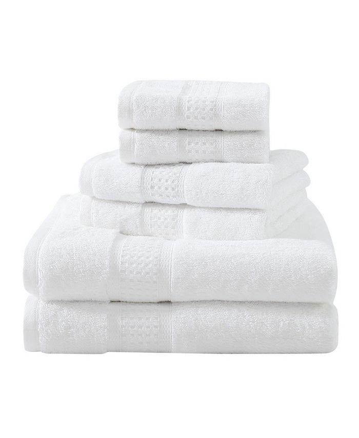 Nautica Oceane 2-Piece Pure White Cotton Hand Towel Set