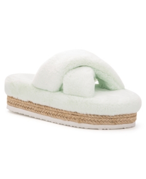 Olivia Miller Women's Morciano Furry Wedge Sandals Women's Shoes
