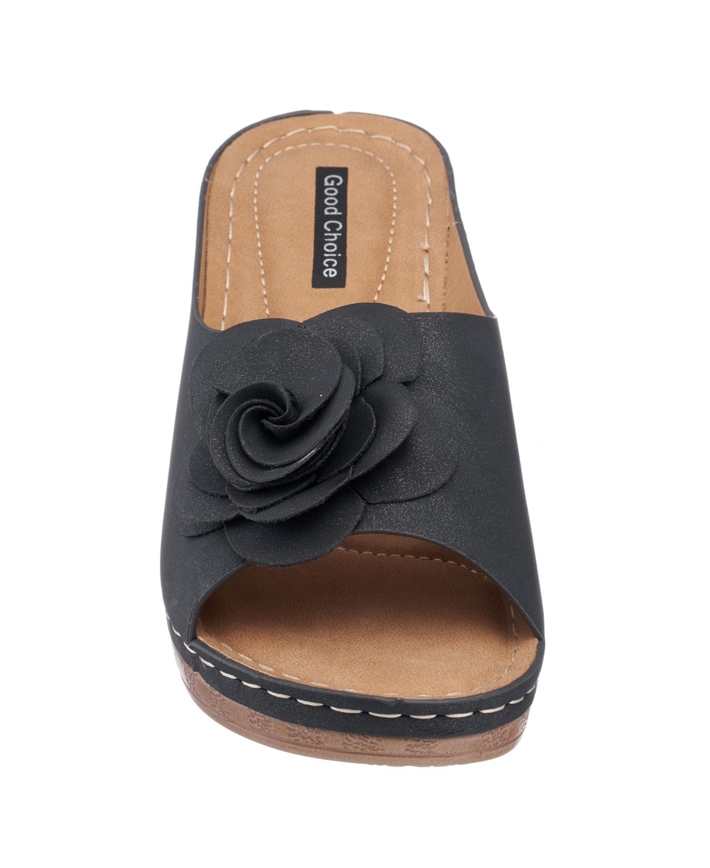 Женские сандалии GC Shoes Tokyo Floral Wedge, цвет: Чёрный — фото 8